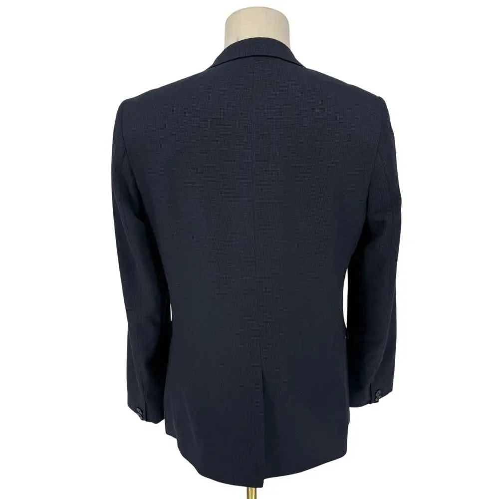 Topman Men's Sportcoat Blazer Jacket Knit Size US 40 Navy Blue